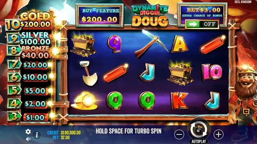 Dynamite Diggin Doug slot screenshot 1