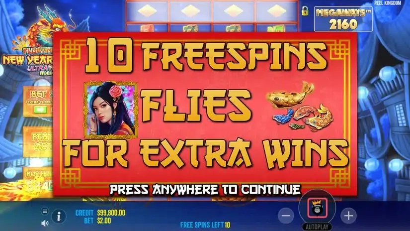 Floating Dragon New Year Festival Ultra Megaways Hold & Spin slot screenshot 3