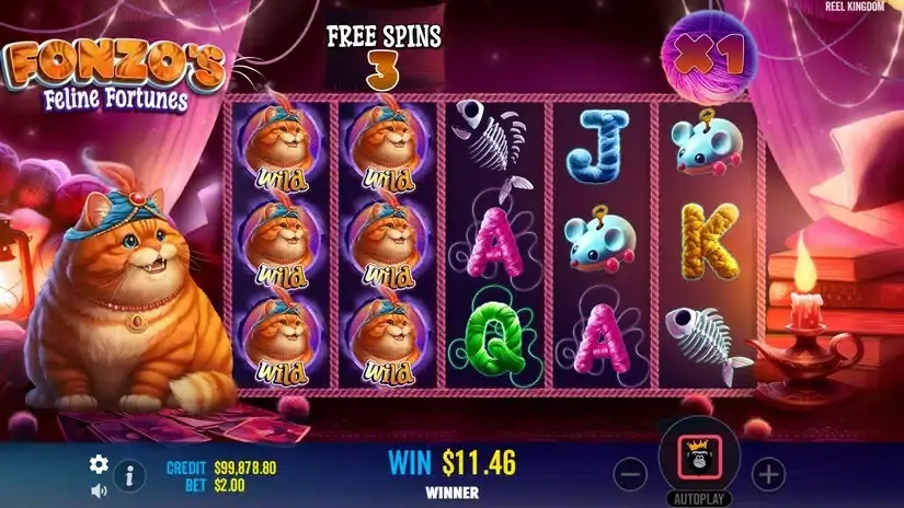 Fonzo’s Feline Fortune’s slot screenshot 6