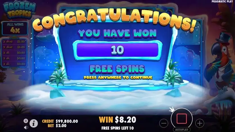 Frozen Tropics slot screenshot 3