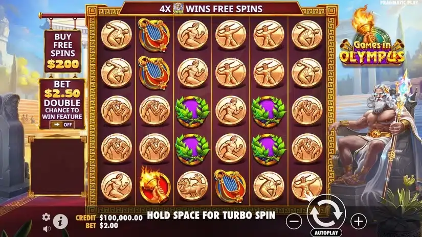 Games in Olympus slot screenshot 1