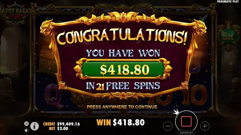 Gatot Kaca’s Fury slot screenshot 7