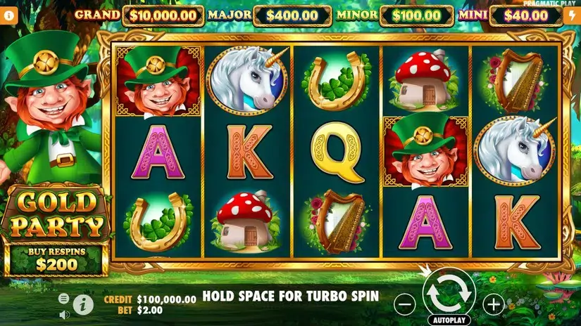 Gold Party slot screenshot 1