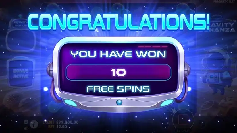 Gravity Bonanza slot screenshot 2