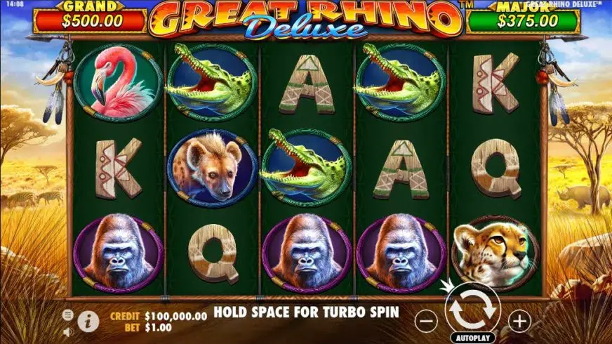 Great Rhino Deluxe slot screenshot 1