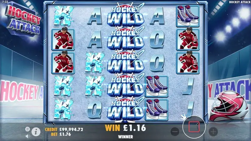 Hockey Attack slot screenshot 1