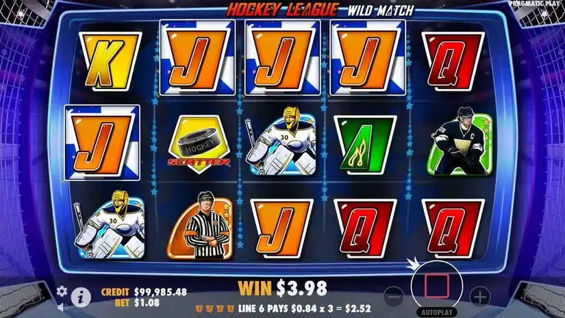 Hockey League Wild Match slot screenshot 