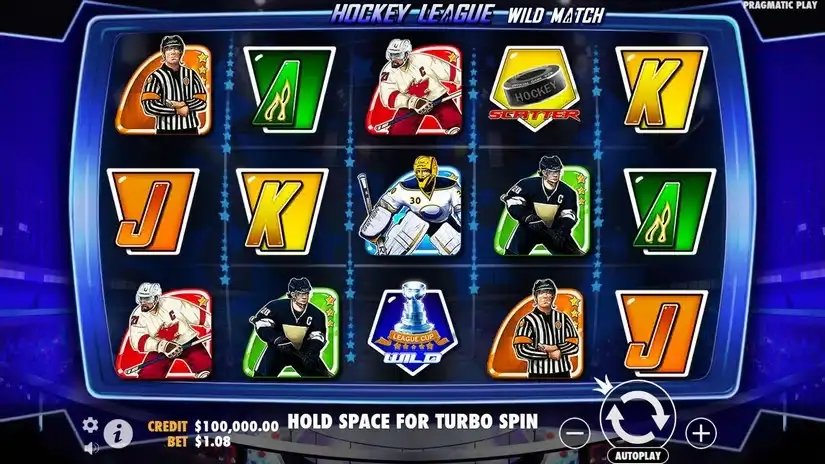 Hockey League Wild Match slot screenshot 