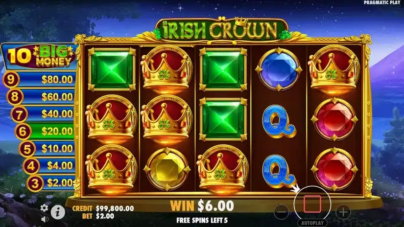 Irish Crown slot screenshot 