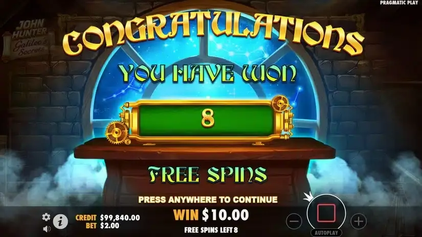 John Hunter and Galileo’s Secrets slot screenshot 5