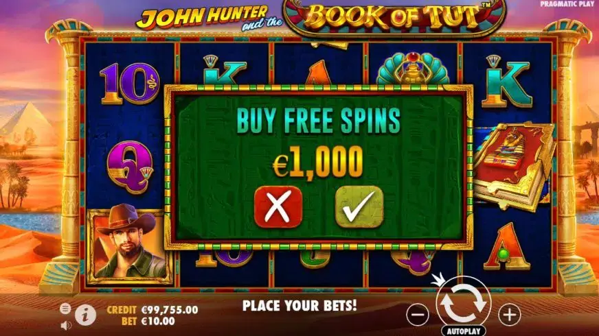 John Hunter and the Book of Tut slot screenshot 2