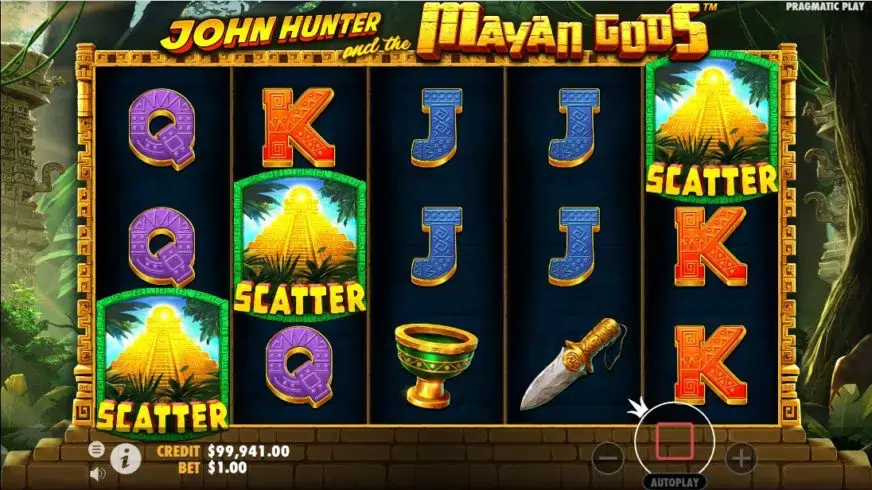 John Hunter and the Mayan Gods slot screenshot 2