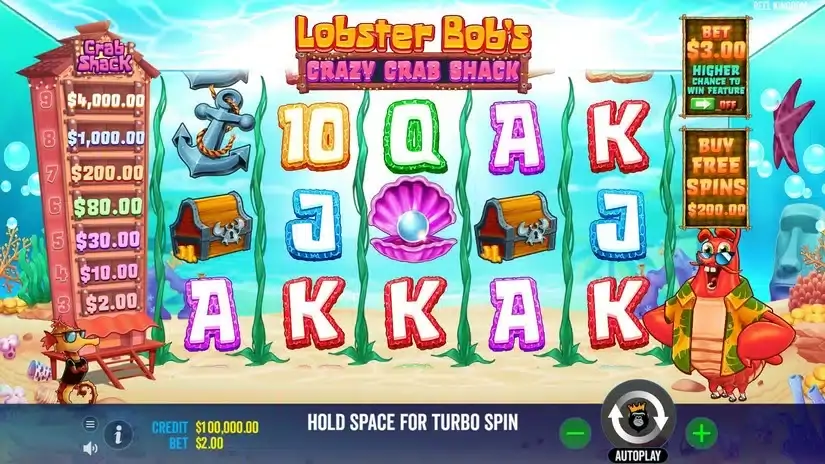 Lobster Bob’s Crazy Crab Shack slot screenshot