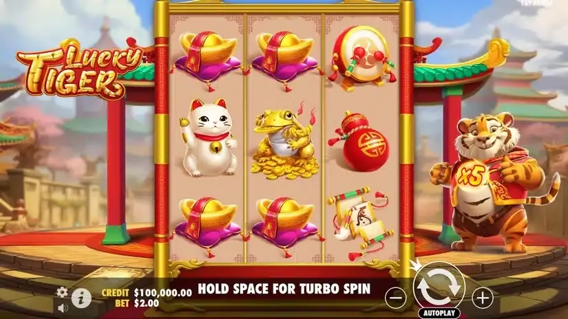 Lucky Tiger slot screenshot 1