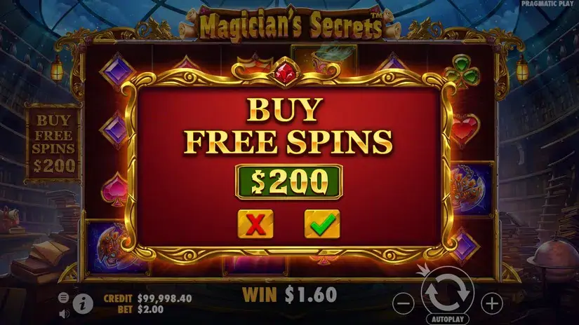 Magician’s Secrets slot screenshot 4