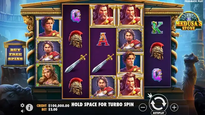 Medusa’s Stone slot screenshot 1