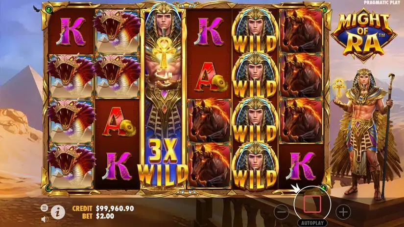 Might of Ra slot screenshot 2