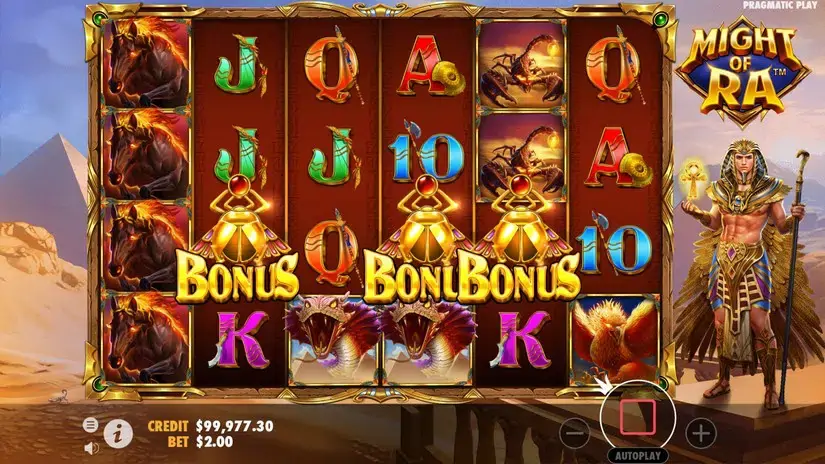 Might of Ra slot screenshot 4