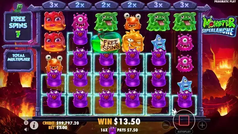Monster Superlanche slot screenshot 5