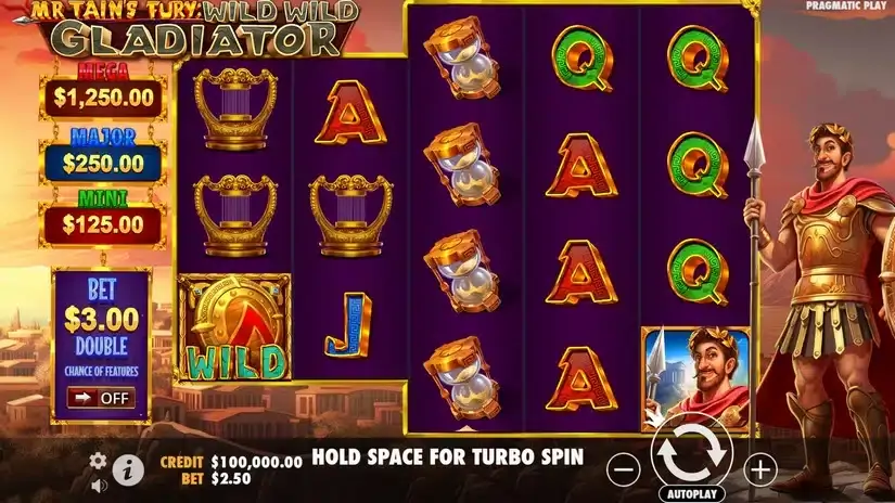 Mr Tain’s Fury: Wild Wild Gladiator slot screenshot