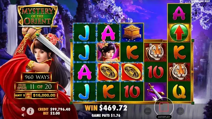 Mystery of the Orient slot screenshot 7
