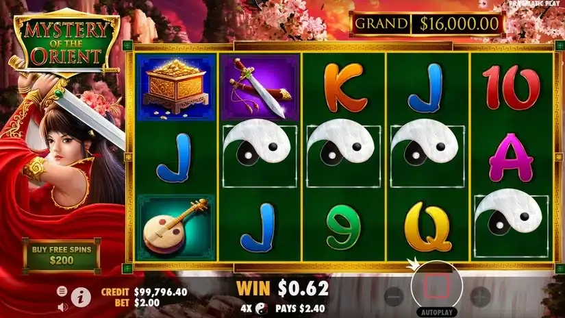 Mystery of the Orient slot screenshot 3