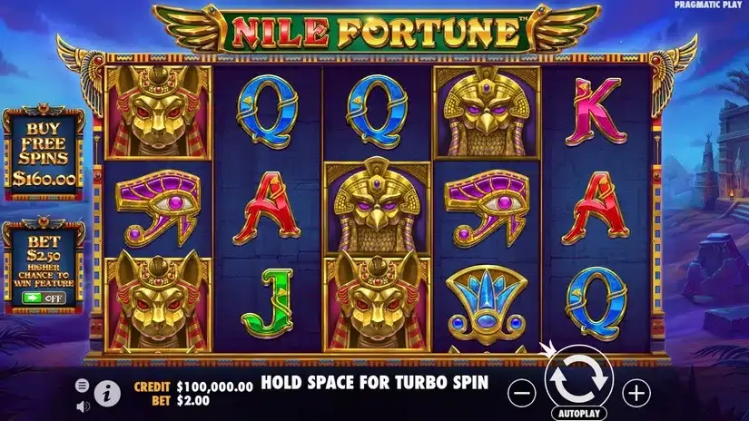 Nile Fortunes slot screenshot 1