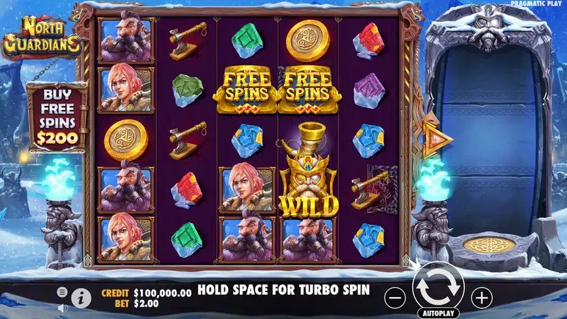 North Guardians slot screenshot