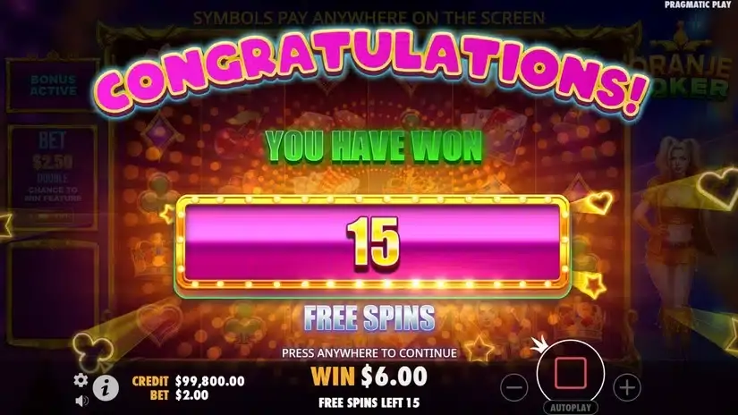 Oranje Joker slot screenshot 3