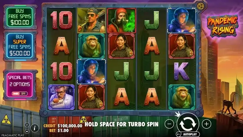 Pandemic Rising slot screenshot