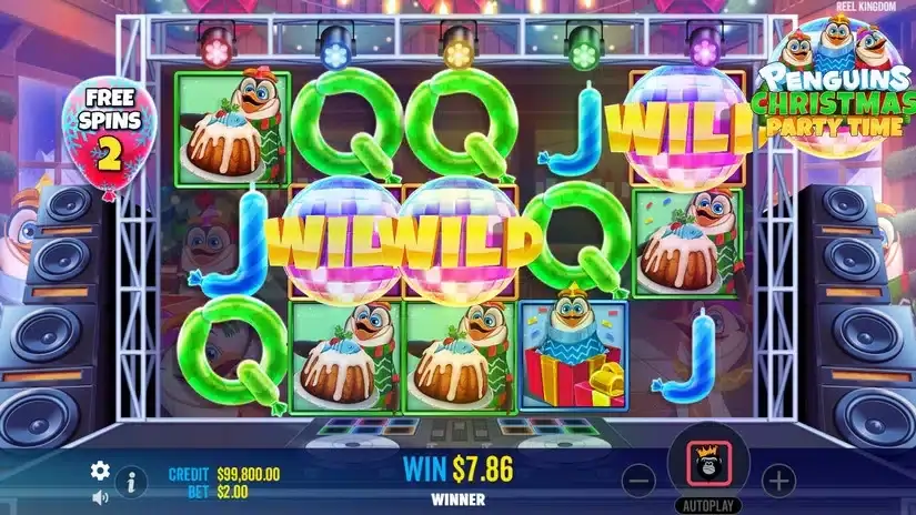 Penguins Christmas Party Time slot screenshot