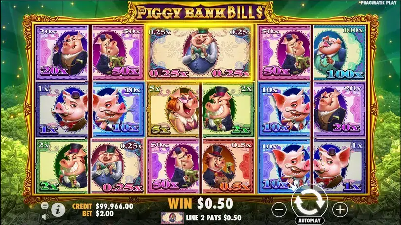 Piggy Bank Bills slot screenshot 3