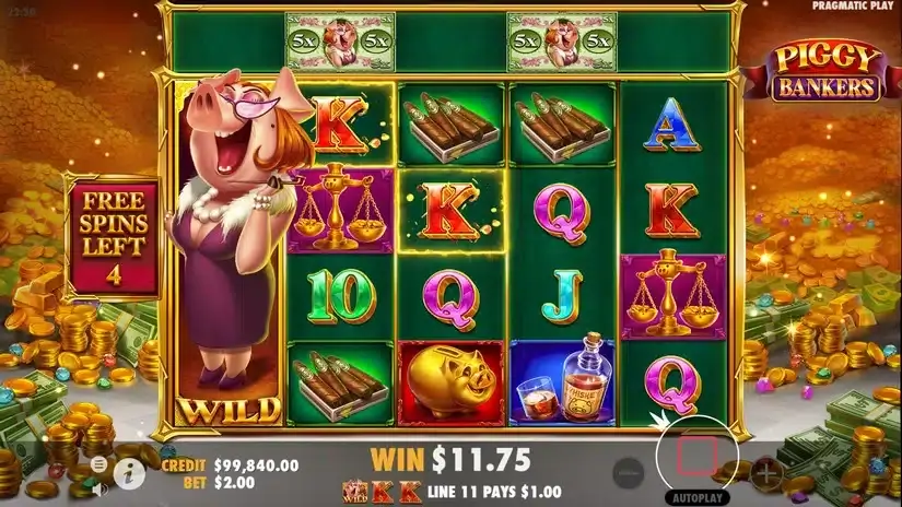 Piggy Bankers slot screenshot 3