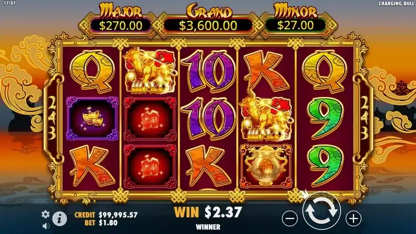 Raging Bull slot screenshot 2