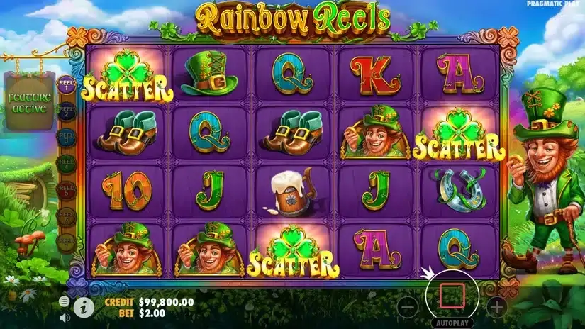 Rainbow Reels slot screenshot 3