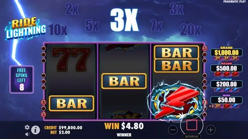 Ride the Lightning slot screenshot 3