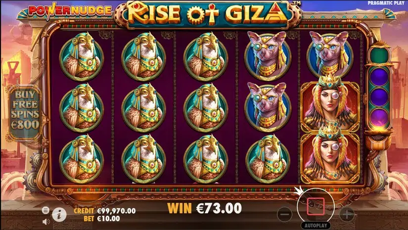 Rise of Giza PowerNudge slot screenshot 3