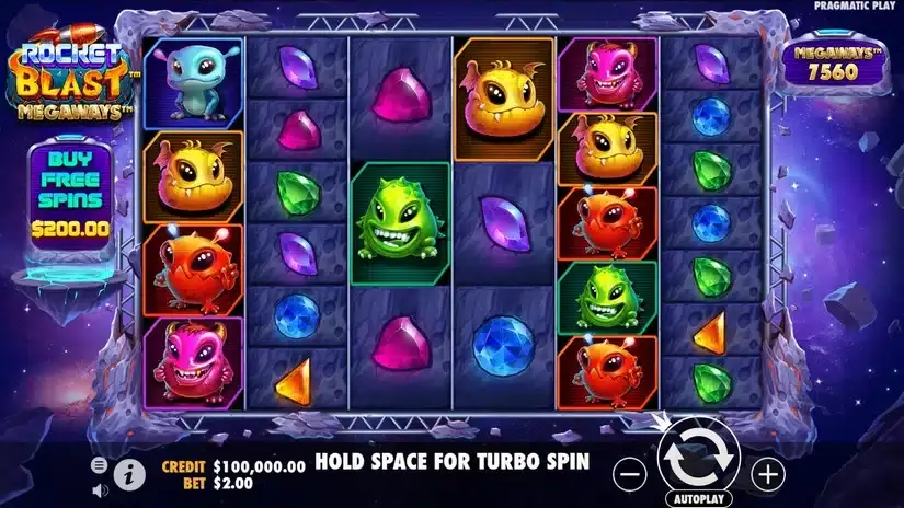 Rocket Blast Megaways slot screenshot