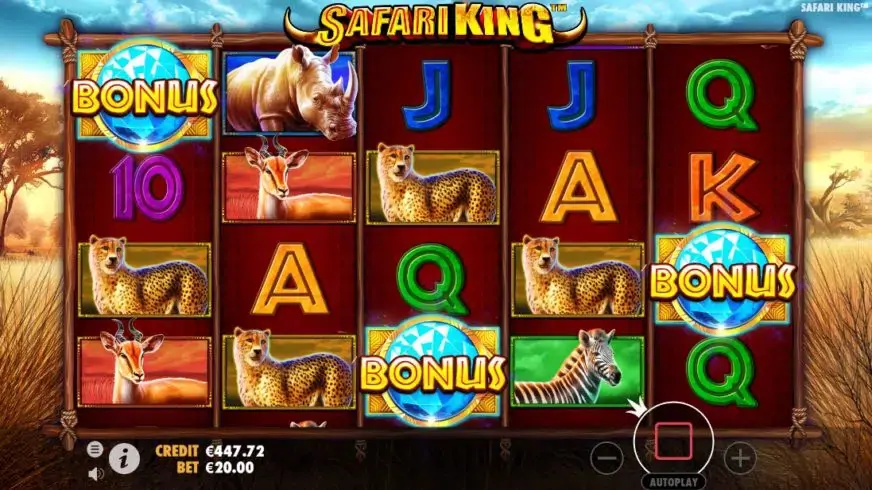 Safari King slot screenshot 3