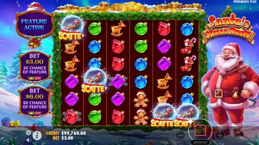 Santa’s Xmas Rush slot screenshot 2