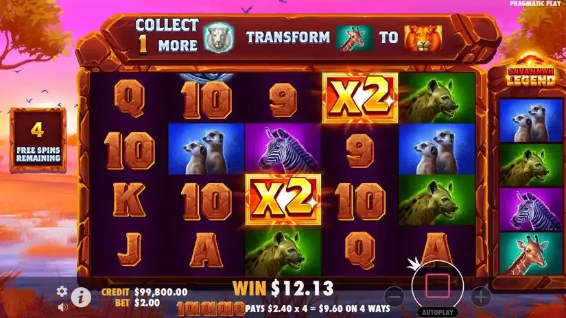 Savannah Legend slot screenshot 