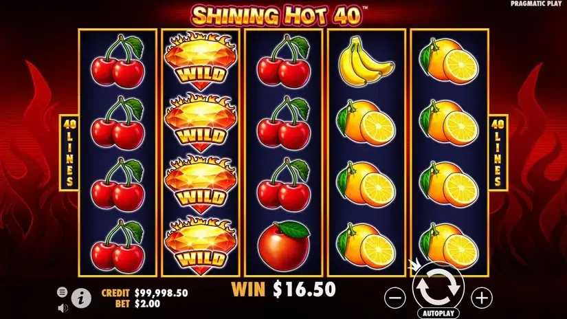Shining Hot 40 slot screenshot 2