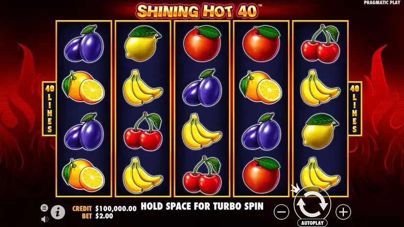 Shining Hot 40 slot screenshot 1