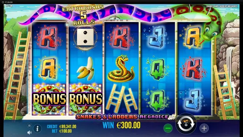 Snakes and Ladders Megadice slot screenshot 4