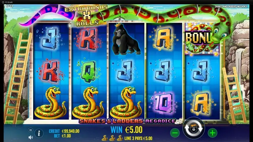 Snakes and Ladders Megadice slot screenshot 3