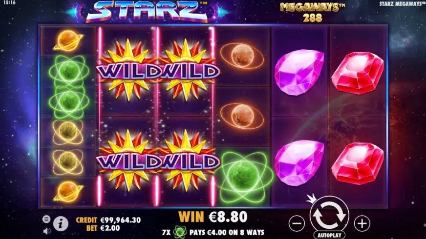 Starz Megaways slot screenshot 2
