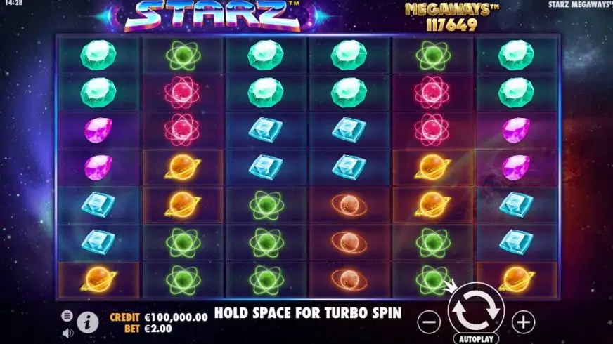 Starz Megaways slot screenshot 