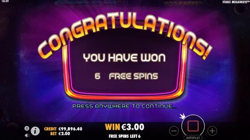 Starz Megaways slot screenshot 3