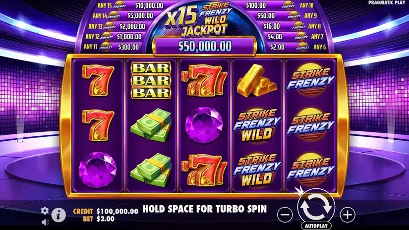 Strike Frenzy slot screenshot 