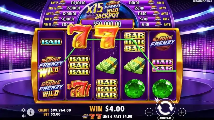 Strike Frenzy slot screenshot 2